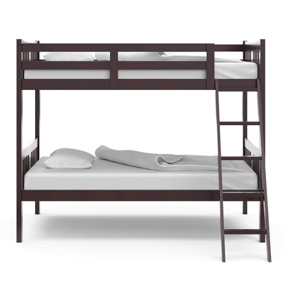 Caribou Twin-Over-Twin Bunk Bed (Espresso) – GREENGUARD Gold Certified, Converts to 2 Individual Twin Beds